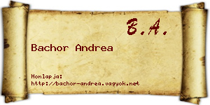 Bachor Andrea névjegykártya